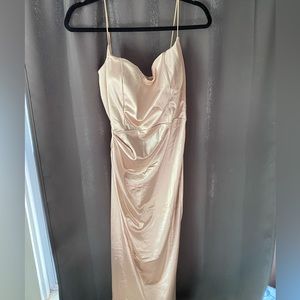 Champagne satin dress